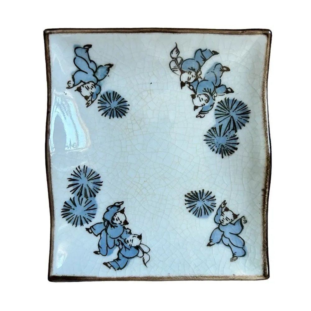 Set of 3 vintage Japanese Karako Sushi Plates